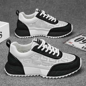 Nouvelles chaussures de sport décontractées pour hommes, respirantes, extensibles, abordables, de couleur blanche, design luxueux. - Product Image 3