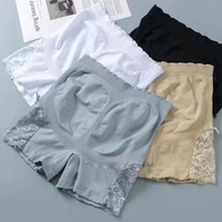 Pantalones de seguridad de encaje para mujer, antideslizantes, finos, talla grande, leggings versión coreana de cintura alta, levantacola, shorts de tres puntos