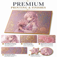 Planche Shikishi Anime Personnalisée en Or Gaufré, Planche Artistique Holographique, Cadeau de Collection Premium pour Fans
