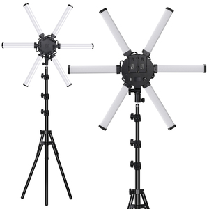 Anneau lumineux led, 6 Tubes, 26 pouces, avec trépied et support de téléphone portable, pour diffusion en direct, maquillage, vidéos, <span class=keywords><strong>Tik</strong></span> <span class=keywords><strong>Tok</strong></span>, 2021 - Product Image 4