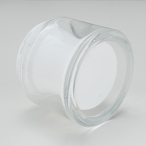 Luxury Skin Care Face Cream Packaging Press Airless Cream Pump Double Wall Glass Container Vacuum Cream Jar - Product Image 5