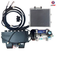 Climatiseur personnalisé pour bulldozer et moissonneuse-batteuse 12V/24V, capacité de refroidissement 3kW-5kW
