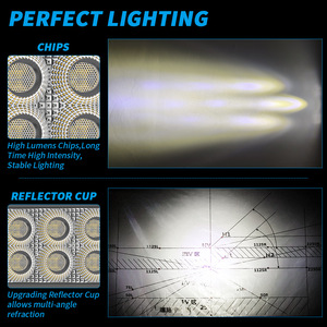 Luz de Trabajo LED RCHG de <span class=keywords><strong>5</strong></span> <span class=keywords><strong>Pulgadas</strong></span>, de Aluminio, para Parachoques Delantero, para Montacargas, Ingeniería, Agricultura, Locomotoras y Automóviles - Product Image 3