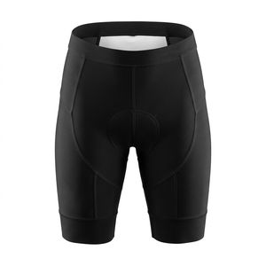 Shorts unisexe noir grande taille avec logo personnalisé, impression par transfert thermique, ajustés, respirants, séchage rapide, en Spandex et Nylon, longueur courte - Product Image 2