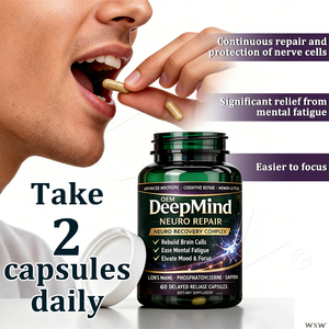 Capsules Nootropiques DeepMind Neuro Repair Crinière de Lion Phosphatidylsérine Safran Mémoire Concentration Humeur OEM - Product Image 6