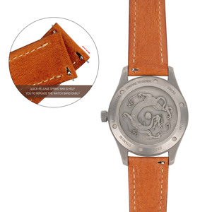 Di alta qualità 18mm 20mm 22mm di lusso a sgancio rapido Top grano vacchetta in vera pelle <span class=keywords><strong>bracciale</strong></span> <span class=keywords><strong>orologio</strong></span> per uomo - Product Image 2