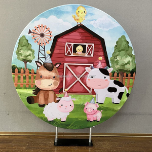 Độc đáo hiển thị trẻ em Đảng sinh nhật tổ chức sự kiện vải Vòng Tròn Bìa Backdrop đứng - Product Image 6
