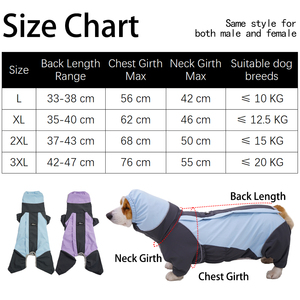 2025 신디자인 심플 4다리 맞춤형 반려견 레인코트 (짧은 다리견용) 반사 방수 여름/봄옷 - Product Image 5