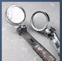 Pommeau de Douche Portable Écologique à Finition Chromée, Design Moderne, Haute Pression, Économie d'Eau, Filtre Intégré, Affichage Numérique