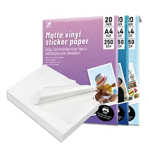 High Quality Crystalcode A4 Waterproof Printable Refractor Black Sheet Matte Printer Vinyl Sheets Sticker Paper For Inkjet