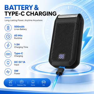 Afeitadora <span class=keywords><strong>El</strong></span>éctrica Facial Recargable y Portátil <span class=keywords><strong>para</strong></span> Hombre, Cable <span class=keywords><strong>de</strong></span> Carga USB Tipo-C, Máquina <span class=keywords><strong>de</strong></span> <span class=keywords><strong>Afeitar</strong></span> Inalámbrica Pequeña <span class=keywords><strong>para</strong></span> Barba y Rostro - Product Image 3