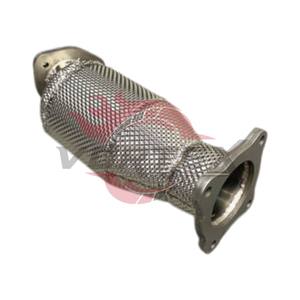 Vortex Downpipe catalyzed à haut débit en acier inoxydable 304, finition poli miroir, acier de 1,5 mm d'épaisseur pour Audi A4 A5 B9 2.0T EA888 - Product Image 2