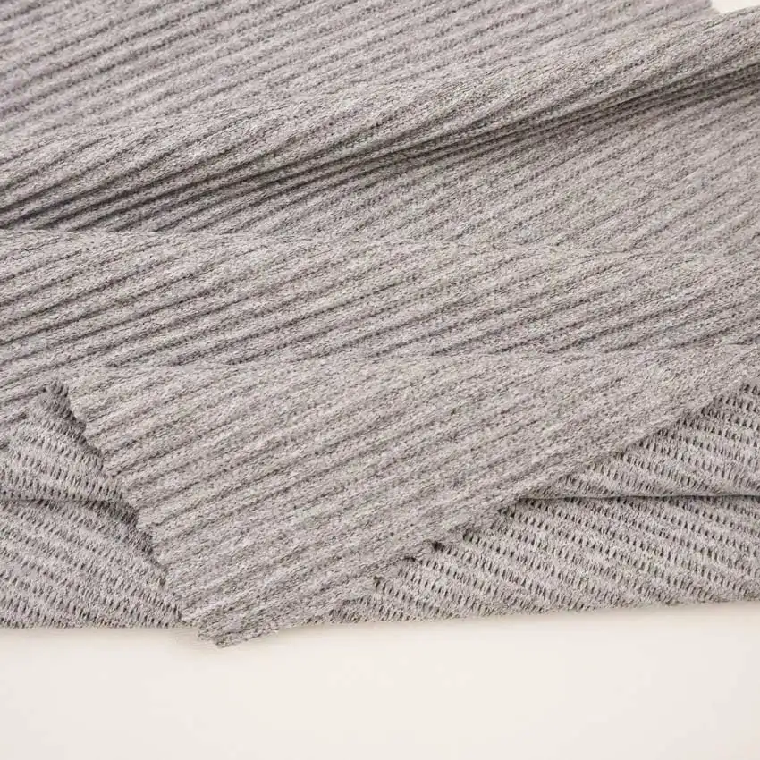 rib stripe design microfiber stretchable circular knit yarn dyed ribbed fabric for leggings
