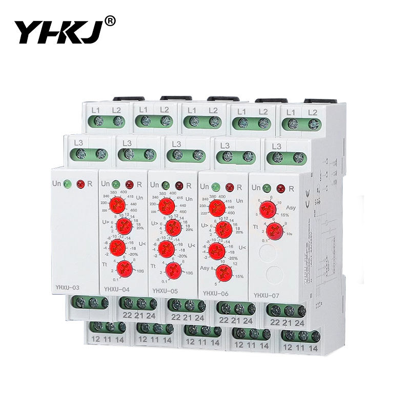 YHXU Phase Sequence Protector Three-phase Voltage Phase Loss Relay 380 ...