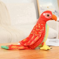 Jouets en peluche perroquet colorés personnalisés de haute qualité, animaux en peluche doux en forme d'oiseaux du zoo, en coton PP, cadeau pour enfants, vente en gros