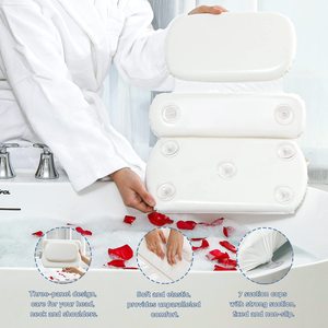 Cuscino da <span class=keywords><strong>bagno</strong></span> Spa a 3 pannelli ergonomico per vasca supporto per collo e schiena per Spa e bagni - Product Image 4
