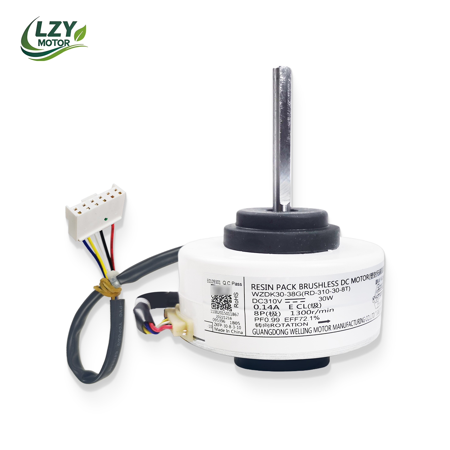 WZDK30-38G DC310V 0,14a 1300 об/мин 30W CCW ECL 8Ploes детали RD-310-30-8T кондиционера ZKFP-30-8-3-10 внутреннего вентилятора