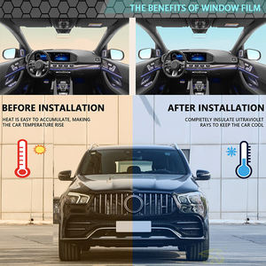 <span class=keywords><strong>Film</strong></span> teinté pour vitres amovible pour isolation thermique prédécoupée de voiture 5% 15% 35% Vlt <span class=keywords><strong>Film</strong></span> teinté pour vitres 30 mètres/rouleau - Product Image 3