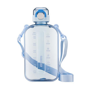 Transparent 750ml Plastic Rectangular Sports <strong>Water</strong> <strong>Bottle</strong> With Backpack Rope Sports <strong>Water</strong> <strong>Bottle</strong> - Product Image 4