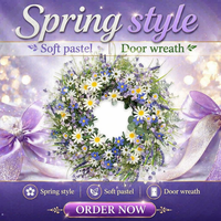 Guirlande artificielle de lavande et de marguerites, guirlande florale violette pour porte d'entrée, décoration murale, fenêtre, maison, mariage, fête