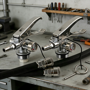 Vente directe du fabricant : Valve en acier inoxydable certifiée 6LCE avec interface de conversion rapide pour buse, disponible en Europe - Product Image 1