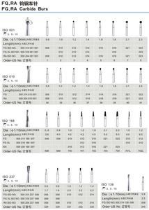 In Metallo Duro dentale 702 <span class=keywords><strong>Tapered</strong></span> Fessura Fresa per Chirurgico - Product Image 2