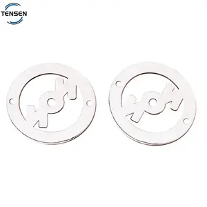 Environmental Clothing Accessory Sewing Metal Label Logos Round Shape Hollow Letter Metal Abaya Tags For Bra