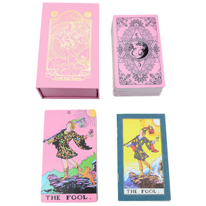 Juego de Cartas del Tarot Holográficas Láser Waite en Caja de Regalo, Cartas de Juego de PVC Plástico Impermeables al por Mayor para Adivinación y Juegos de Mesa - Product Image 3