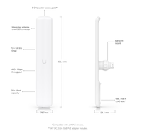 Point d'accès sans fil extérieur omnidirectionnel Ubiquiti AirMAX Lite AP LAP-120 5 GHz, haute capacité, couverture longue portée, appareil CPE