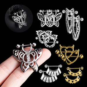 Anillos para pezones de 1000 estilos, nuevo diseño, joyería Sexy para <span class=keywords><strong>mujer</strong></span>, anillos de pecho de circón de acero inoxidable - Product Image 4