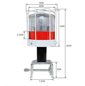 Cono de Tráfico Solar con Luz LED Intermitente y Superficie Reflectante, Material Plástico, Montaje en <span class=keywords><strong>Suelo</strong></span> para Uso en Carreteras - Product Image 6