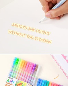 Alta qualità di oro bianco e argento penna Gel per artista penne Gel per carta nera disegno penna al Neon - Product Image 2