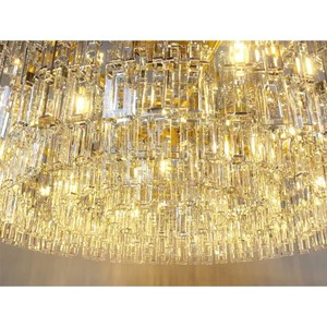 Copper <b>Modern</b> Art Restaurant Bar Kitchens Island Atmosphere Lamp Creative Irregular Strip Shaped Metal Chandelier <b>Ceiling</b> <b>Light</b> - Product Image 5