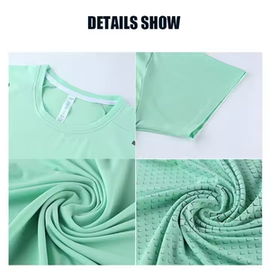 T-shirt da uomo con stampa personalizzata da ginnastica tweed Dry Slim Fit a maglia in poliestere per sport - Product Image 6