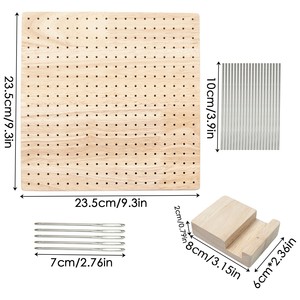 Planche de blocage en bois peinte pour crochet, réutilisable, faite à la main, pour le tricot, motif carrés Granny, thème <span class=keywords><strong>Amour</strong></span> pour les amateurs de travaux d'aiguille - Product Image 6