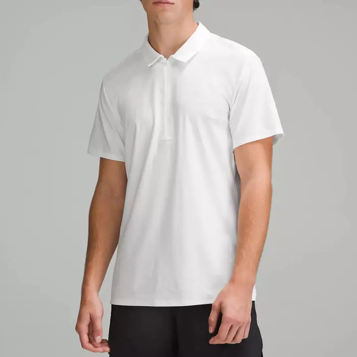 Men's Polo Zip Up Sportswear Jersey Relax Fit T Shirts Tennis Shirt For Men
