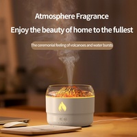 Diffuseur d'huiles essentielles Volcano Flame, humidificateur ultrasonique, diffuseur d'arômes portable, diffuseur d'aromathérapie, lumière LED 7 couleurs