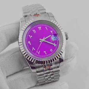 Montre automatique pour homme avec mouvement japonais <span class=keywords><strong>NH35</strong></span>, 36 mm, 39 mm, cristal saphir, cadran arabe, logo stérile, logo personnalisé - Product Image 2