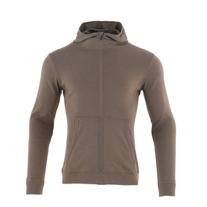 Technical Merino Wool Men's Full Zip Hoodie - <strong>Mid</strong> <strong>Layer</strong> for Outdoor Sports - Product Image 1