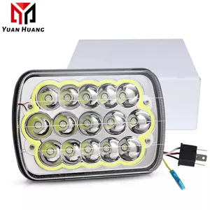 Universal Vehicle Car LED Trabalho Light Três-eye Modelos Double Row 45W quadrado Light Bar Inspeção Spotlight