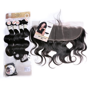 Lot de Cheveux Garantie Qualité Body Wave 100% Naturels, 4 Bundles et un Frontal pour un Ensemble, 280 grammes pour une Coiffure Complète, Bon Prix - Product Image 6