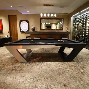 2024 High-Grade Luxury Modern 9ft 8ft 7ft Solid Wood Slate Custom Size Accessories Oak Rail Billiard Pool Tables