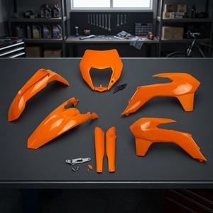 Kit di plastica pieno di 127 arancione per KTM EXC 200 2014-2016 motocicli include accessorio per faro - Product Image 3