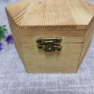 Caja de Regalo de Madera Hexagonal con Tapa Abatible, Color Madera Natural, Caja de Almacenamiento para Joyería - Product Image 3