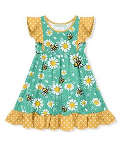 Robe d'été pour petites filles, imprimé floral fraise, vêtements pour enfants en gros - Product Image 3