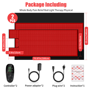 Sac de couchage de luminothérapie rouge intégrale 660nm 850nm 2520 LED 270W avec minuterie à intensité variable pour soulagement de la douleur - Product Image 3