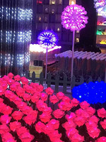 Lampu LED Mawar dengan Tiang Tanam untuk Festival Cahaya, Taman, Lapangan, Pusat Perbelanjaan, Dekorasi Taman Bunga & Rumput, Pencahayaan Acara