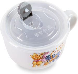 <span class=keywords><strong>Taza</strong></span> de Sopa de Cerámica Silver Buffalo <span class=keywords><strong>Disney</strong></span> Winnie Pooh, Amabilidad Siempre, con Diseño de Eeyore, Tigger y Piglet, Tapa de Plástico Ventilada, 24 Onzas - Product Image 4