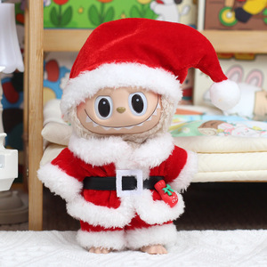 Tenue d'hiver pour poupée Labubu Rabbudo 17 cm, costume de bonhomme de neige, mitaines en peluche en forme de cœur de Noël, accessoire - Product Image 4