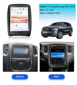 Dodge Durango 12.1-2014 için 2016 "Android 13 araba radyo multimedya Video oynatıcı Stereo GPS DSP Carplay